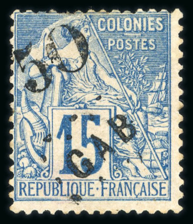 Stamp of Colonies françaises » Gabon Gabon : 1888, Y&T n° 4 neuf * MH, une dent courte partie
