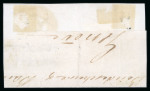 Stamp of Switzerland / Schweiz » Kantonalmarken » Genf 1847, kleiner Adler, auf kleinem Briefstück, leicht und zentrisch entwertet mit roter Genfer Rosette (AW2)