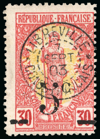 Stamp of Colonies françaises » Congo Congo : 1900, Y&T n° 46-47 oblitérés signés Brun et