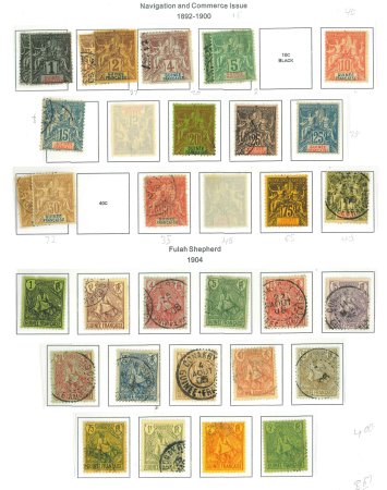 Stamp of Colonies françaises » Guinée française Guinée : 1892-1947, collection neufs/oblitérés bien