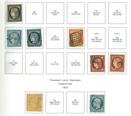 Stamp of France » Collections 1849-1945, collection neufs/oblitérés des origines