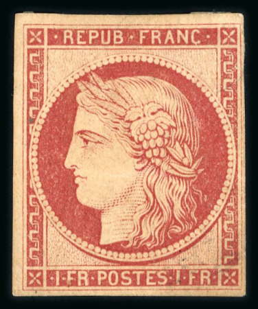 Stamp of France » Type Cérès de 1849-1850 1849, Cérès Y&T n°6f réimpression de 1862 neuf * MH,