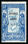 Stamp of Colonies françaises » St. Pierre et Miquelon Saint-Pierre et Miquelon : 1942, timbres "France Libre"