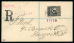 Stamp of Nigerias » Niger Coast Protectorate 1894 1s black, single, on 1894 registered envelope