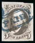 Stamp of United States » 1847 Issue 5c red-brown, close to good uneven margin, neatly cancelled