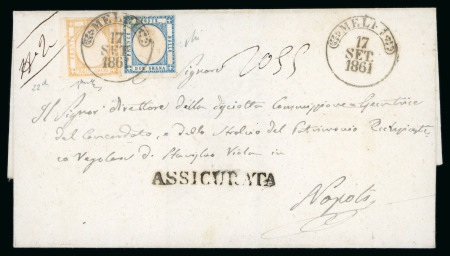 Stamp of Italian States » Naples 1861 10gr. orange bistre, single with clear to good