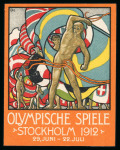Stamp of Olympics » 1912 Stockholm » Vignettes 1912 Stockholm group of official poster vignettes with various languages including Japanese overprint on English version