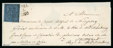 Stamp of Italian States » Parma 1852 5c black on yellow bistre, and 10c black on white,