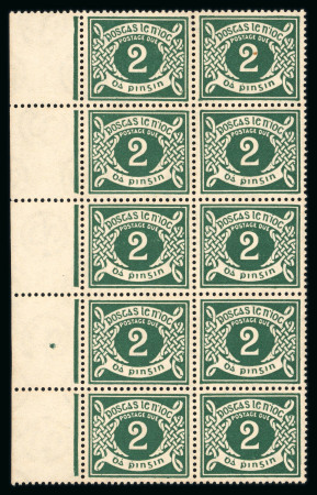 Stamp of Ireland » Postage Dues 1925 2d green, mint nh vertical block of ten, fresh,