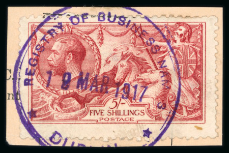 Stamp of Ireland » Political & Transitional Periods » The Consequences of Transition - February 17, 1922 to March 31, 1922 1917 Seahorses 2s6d brown, in two different shades,