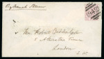 Stamp of Cyprus » British Post Offices 1878 (26.10) Envelope "By French Steamer" from Larnaca
