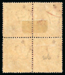 Stamp of Cyprus » Overprinted Stamps of Great Britain 1880 1d red, lettered ME/NF, plate 193, mint block