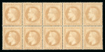 Stamp of France » Empire Lauré 1863-1870 1863, Napoléon Lauré Y&T n°28B, 10c bistre en bloc