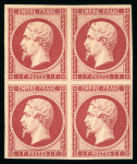 Stamp of France » Empire 1853-1862 1853, Napoléon Y&T n°18d, 1f carmin, réimpression de
