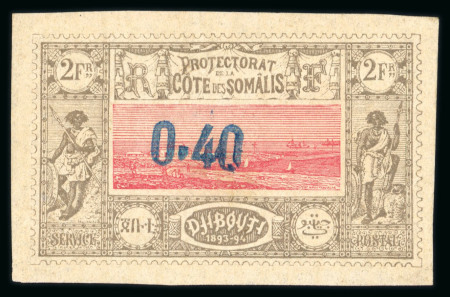 Stamp of Colonies françaises » Côtes des Somalis 1899, Cote des Somalis Y&T n°25, surchargé 0f40 sur