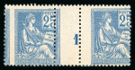 Stamp of France » Variétés et curiosités 1900, Mouchon Y&T n°118, paire avec millésime et superbe