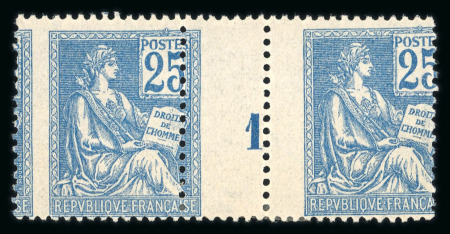 Stamp of France » Variétés et curiosités 1900, Mouchon Y&T n°118, paire avec millésime et superbe