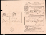Stamp of France » Lettres Classiques 1871, Cérès Y&T n°58 tête-bêche sur avis de chargement
