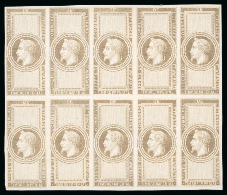 Stamp of France » Fiscaux 1869, Effets de Commerce type Napoléon Lauré, essai