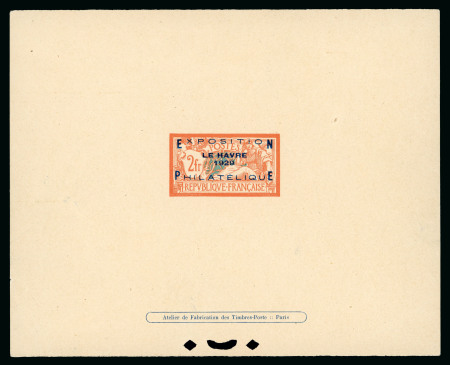 Stamp of France » Émissions à partir de 1900 1929, Epreuve de luxe du Merson Y&T n°257A surchargé