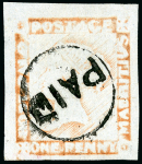 Stamp of Mauritius » 1848-59 Post Paid Issue » Latest Impressions (SG 23-25) 1848-59 Post Paid, Latest Impressions, 1d.p Orange