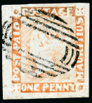Stamp of Mauritius » 1848-59 Post Paid Issue » Worn Impressions (SG 16-22) 1848-59 Post Paid, worn Impressions,  1d. Brownish