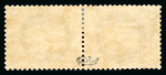 Stamp of France » Empire Lauré 1863-1870 1862, Napoléon Lauré Y&T n°27B, 4c gris en paire verticale neuve, gomme non originale TB. Cote avec gomme 40'000€. 