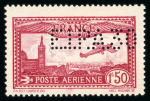 Stamp of France » Poste Aérienne 1930, Poste Aérienne Y&T n°6d, 1f50 camrin perforé