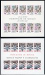 Stamp of Colonies françaises » Monaco 1985-1990, Lot de 6 blocs spéciaux non-dentelés de