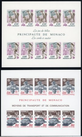 Stamp of Colonies françaises » Monaco 1985-1990, Lot de 6 blocs spéciaux non-dentelés de