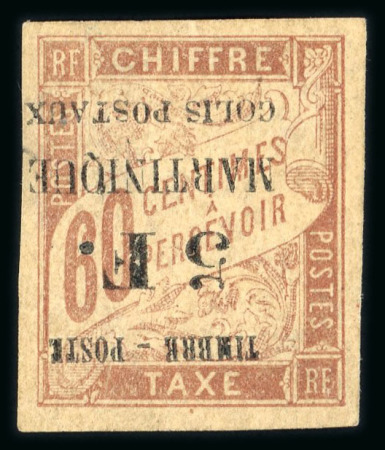 Stamp of Colonies françaises » Martinique 1903, Martinique Y&T n°60a, 5f sur 60c brun avec variété