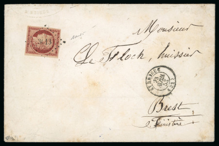 Stamp of France » Lettres Classiques 1853, Cérès Y&T n°6 1f seul sur lettre de St Brieuc