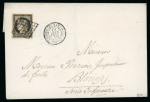 Stamp of France » Lettres Classiques 1850, lettre Y&T n°3 oblitéré grille cad "Assemblée Nationale / Postes"