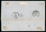 Stamp of France » Lettres Classiques 1871, Cérès Y&T n°36 coupé en diagonale + 37 sur lettre