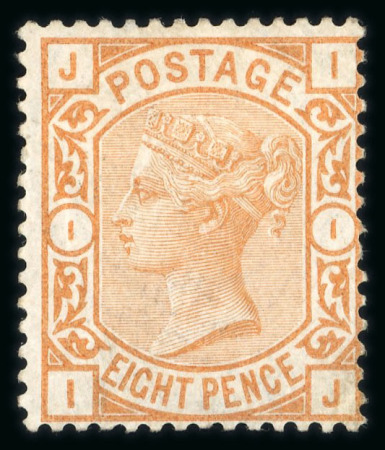 Stamp of Great Britain » 1855-1900 Surface Printed » 1873-80 Large Coloured Corner Letters 1873-80 wmk Large Garter 8d orange IJ mint