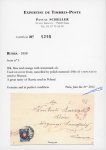 Stamp of Poland 1858 (Feb) Russia 20k blue & orange, impressed watermark '2' on thick paper, used on cover front to Warsaw