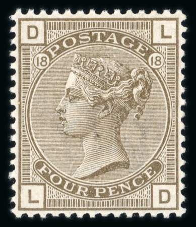 Stamp of Great Britain » 1855-1900 Surface Printed » 1880-83 Large Coloured Corner Letters, Wmk Imperial Crown 1880-83 wmk Crown 4d grey-brown pl.18 and 6d grey pl.18