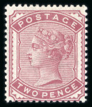 Stamp of Great Britain » 1855-1900 Surface Printed » 1880-81 Provisional Issue and 1881 1d Lilac 1880-81 wmk Crown set of 5 values from 1/2d to 5d mint n.h.