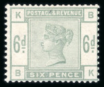 Stamp of Great Britain » 1855-1900 Surface Printed » 1883-84 Lilac & Green Issue 1883-84 Lilac and Green set of ten values to 1s mint, most are n.h.