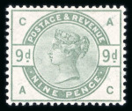 Stamp of Great Britain » 1855-1900 Surface Printed » 1883-84 Lilac & Green Issue 1883-84 Lilac and Green set of ten values to 1s mint, most are n.h.
