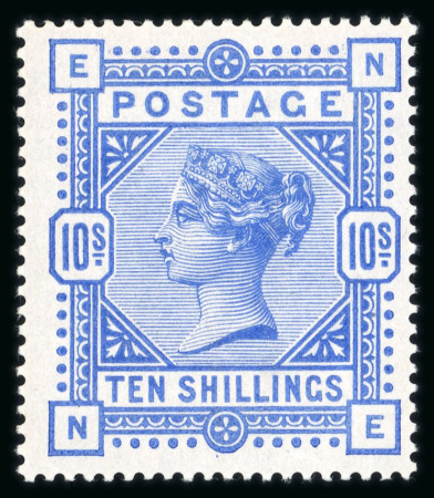 Stamp of Great Britain » 1855-1900 Surface Printed » 1883-84 & 1888 High Values 1883-84 10s ultramarine n.h., wonderfully rich colour,