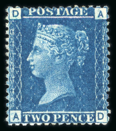 Stamp of Great Britain » 1854-70 Perforated Line Engraved 1858-76 2d blue pl.12 AD mint