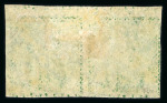 Stamp of Barbados 1855-58 no wmk 1/2d green on white paper in mint pair