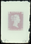 Stamp of Great Britain » 1840 1d Black V. R. Official 1840 1d Penny Black Official VR, glass support cliché