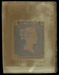 Stamp of Great Britain » 1840 1d Black V. R. Official 1840 1d Penny Black Official VR, a spectacular negative
