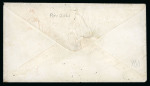 Stamp of United States » 1851-57 Issue 1851-55 Washington 10c green type II right hand marginal on cover
