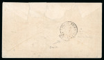 Stamp of Egypt » 1866 First Issue » Issued Stamps 1pi claret on cover from Alexandria to Tanta, with scarce "key-hole" ' POSTE EGIZIANE / TANTA / CASSA'' on reverse