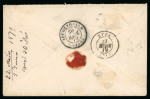 Stamp of Egypt » Greek Post Office 30 Lepta Large Hermes Head on small 1879 (May 24) cover to Greece tied ''ALEXANDRIA / (97)'' cds