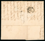 Stamp of Egypt » Italian Post Offices » Alexandria 1863 (Aug 23) incoming prepaid stampless entire from Monopolivia to Alexandria