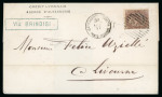Stamp of Egypt » Italian Post Offices » Alexandria 1877 wrapper to Italy with 30c Estero tied barred numeral ''234''